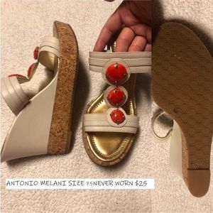 Embellished Cork Wedge 7.5